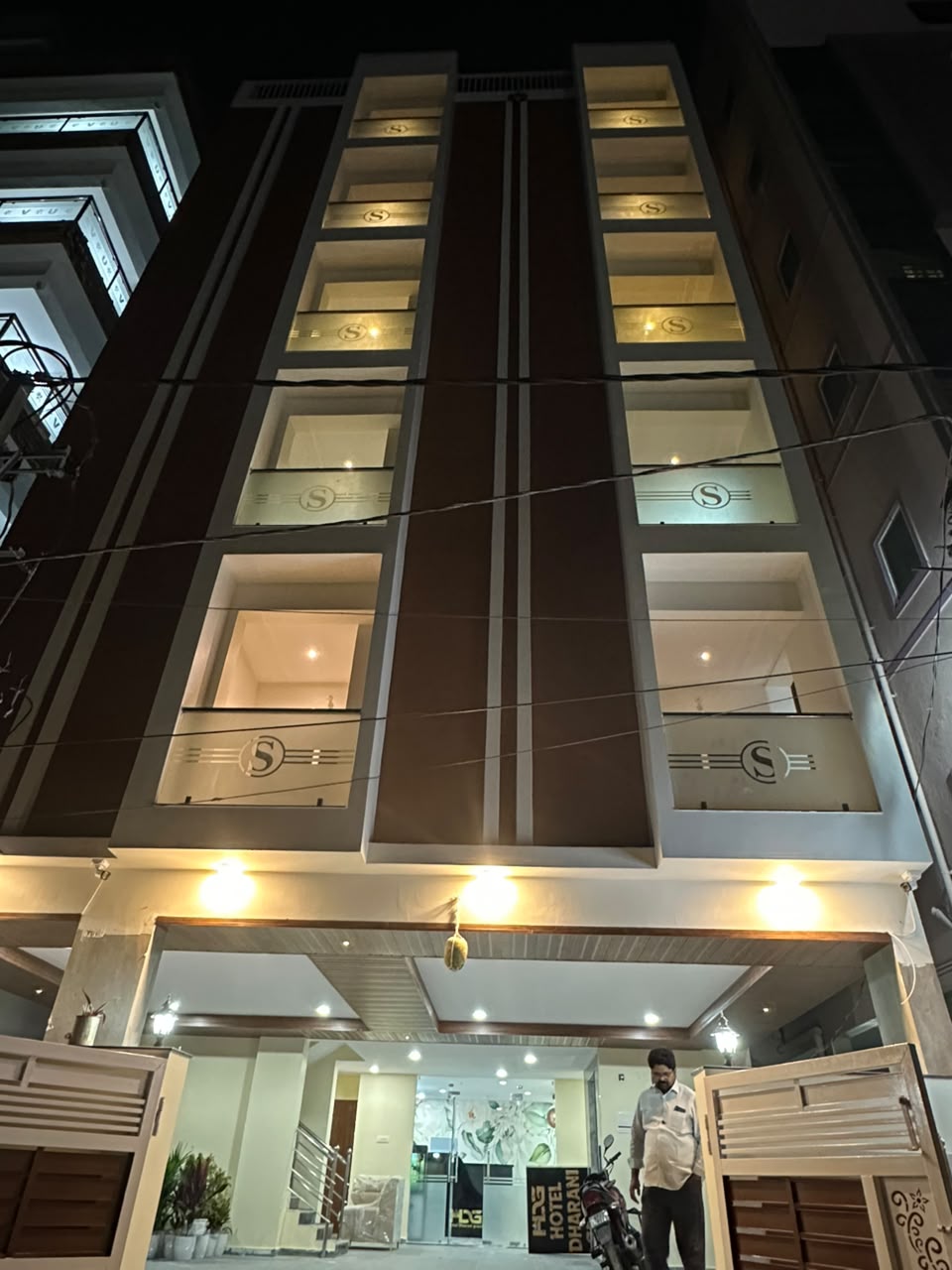 Hotel Dharani Grand KPHB 15th Phase building at night